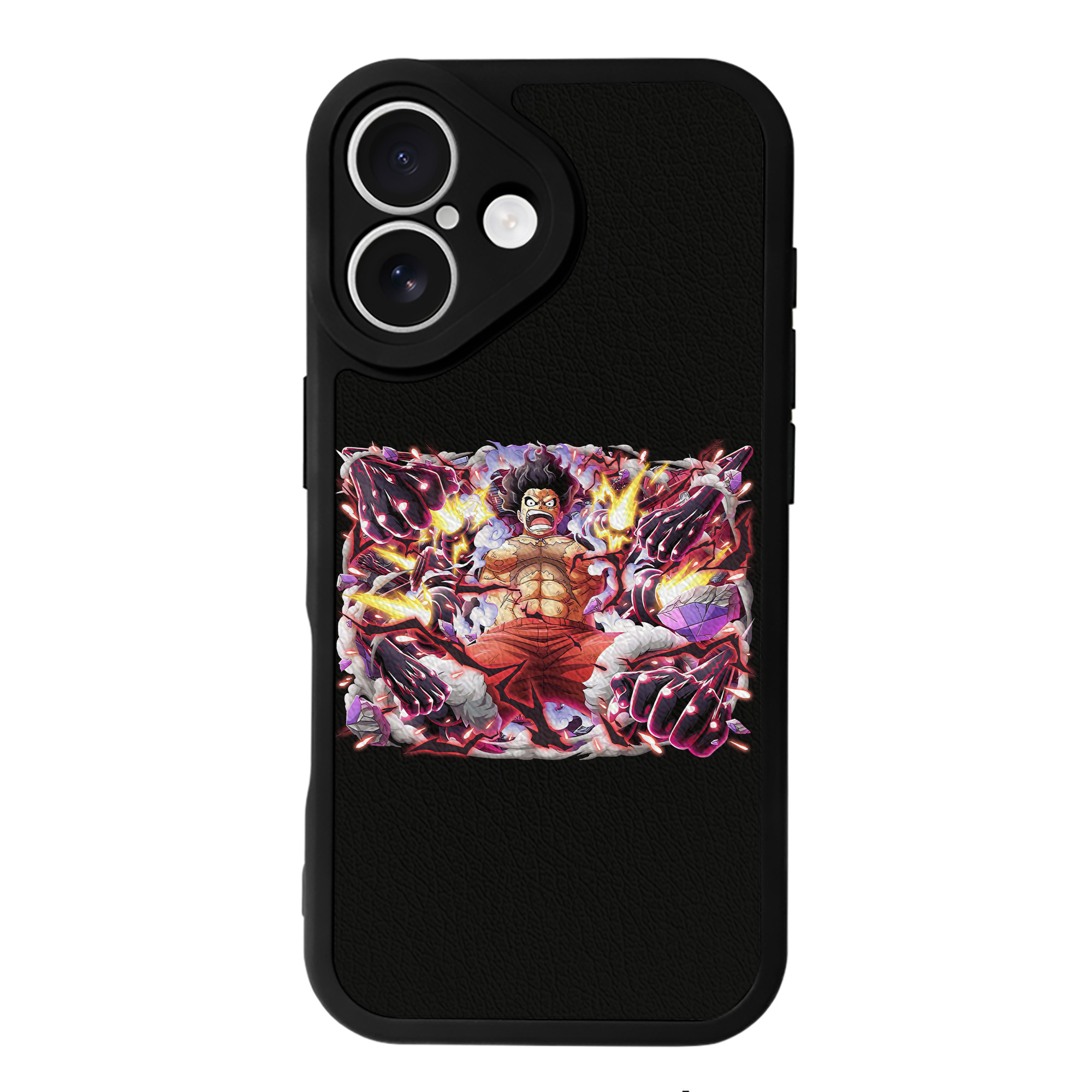 （画像用） ワンピース モンキー・D・ルフィ ONE PIECE Monkey D. Luffy 【iPhone 16シリーズ対応】シリコンスマホケース（レザー調） 材質：シリコン